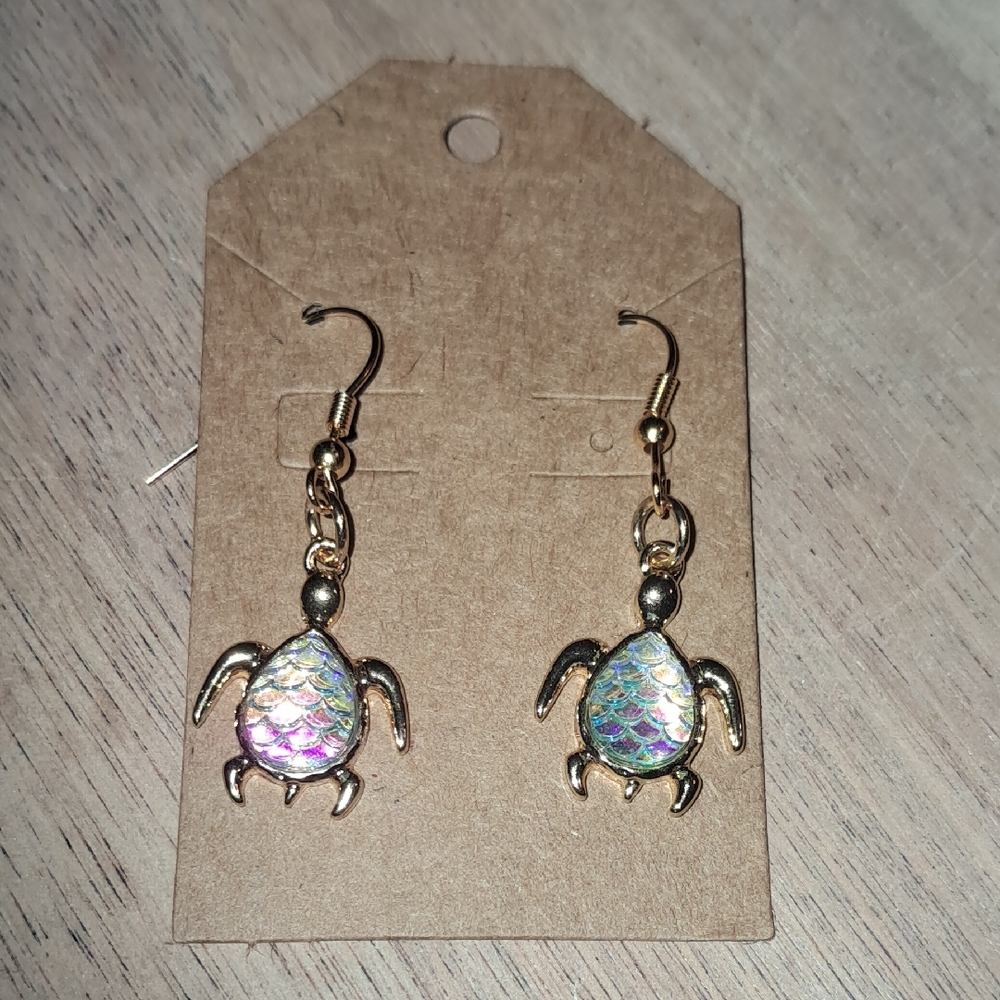 Gold Turtle Earrings